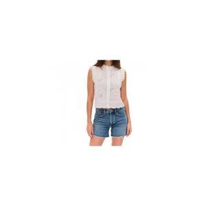 NEW SIX/FIFTY wren eyelet top in white